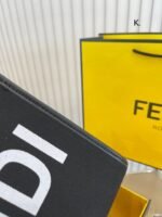 FENDI Tote bag canvas Black/White/Dark Green Size: 25*22cm - 图片 6