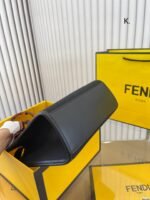 FENDI Tote bag canvas Black/White/Dark Green Size: 25*22cm - 图片 11