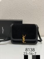 YSL solferino nubuck shoulder bag size: 19cm/23cm