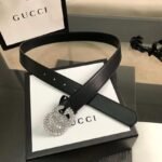 Gucci Crystal diamond buckle belt - 图片 2