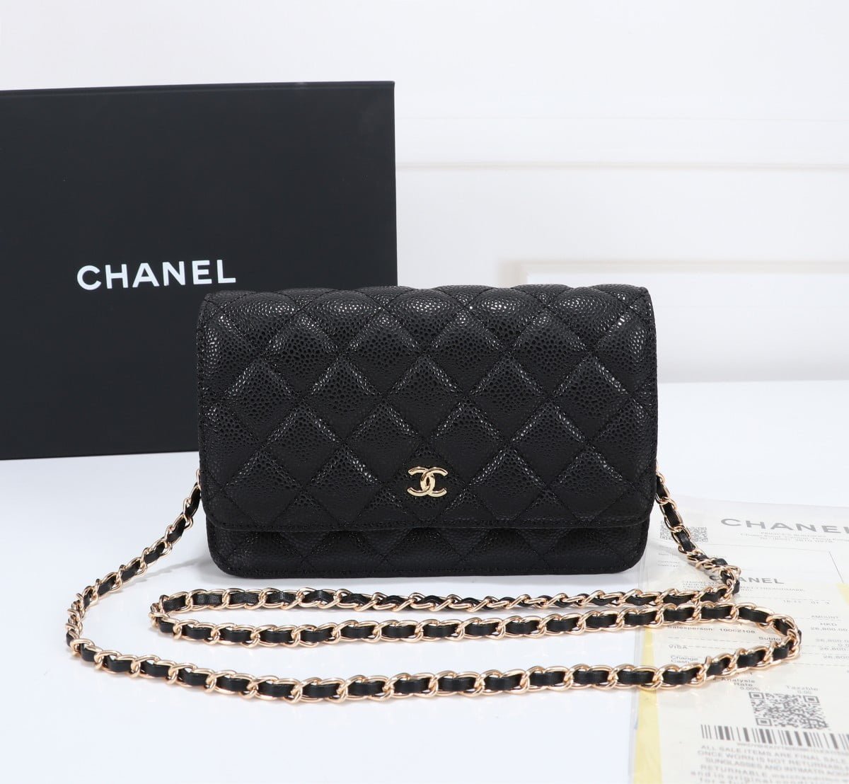 a1621146681993_5310 Chanel woc Classic Fortune Crossbody bag caviar with gold hardware Size: W19*H12*D4cm - 图片 1