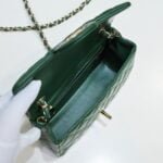 Chanel Lamb skin chain crossbody bag green 1116 SIZE: 20*14*7cm - 图片 9
