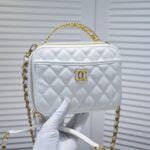 Chanel Caviar alphabet Camera chain crossbody White handle bag - 图片 2