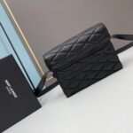 YSL JUNE Quilted sheep leather box bag with gold hardware 710080 size: 19 *15 *8cm - 图片 3