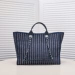 Chanel new beach bag denim bag navy blue 67178-7size: 48*38*30*14cm - 图片 4