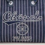 Chanel new beach bag denim bag navy blue 67178-7size: 48*38*30*14cm - 图片 6