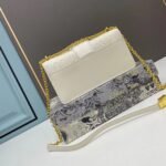 Dior 30 Montaigne Clamshell leather crossbody bag Shoulder bag white 1Y0282 size: 21.5*12*6cm - 图片 3