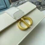 Dior 30 Montaigne Clamshell leather crossbody bag Shoulder bag white 1Y0282 size: 21.5*12*6cm - 图片 5