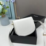 YSL saddle cowhide leather shoulder bag 0233 white size: 19*16*6cm - 图片 3