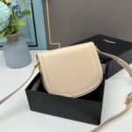 YSL saddle cowhide leather shoulder bag 0233 apricot size: 19*16*6cm - 图片 3