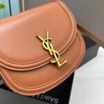 YSL saddle cowhide leather shoulder bag 0233 brown size: 19*16*6cm - 图片 4