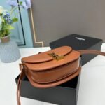 YSL saddle cowhide leather shoulder bag 0233 brown size: 19*16*6cm - 图片 5