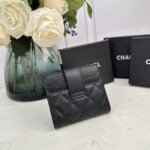 Chanel leather short card bag with gold and sliver hardware 609 size: 12*9cm - 图片 2