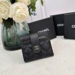 Chanel leather short card bag with gold and sliver hardware 609 size: 12*9cm - 图片 7