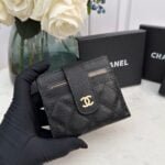 Chanel leather short card bag with gold and sliver hardware 609 size: 12*9cm - 图片 8