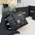 Chanel leather short card bag with gold and sliver hardware 609 size: 12*9cm - 图片 9