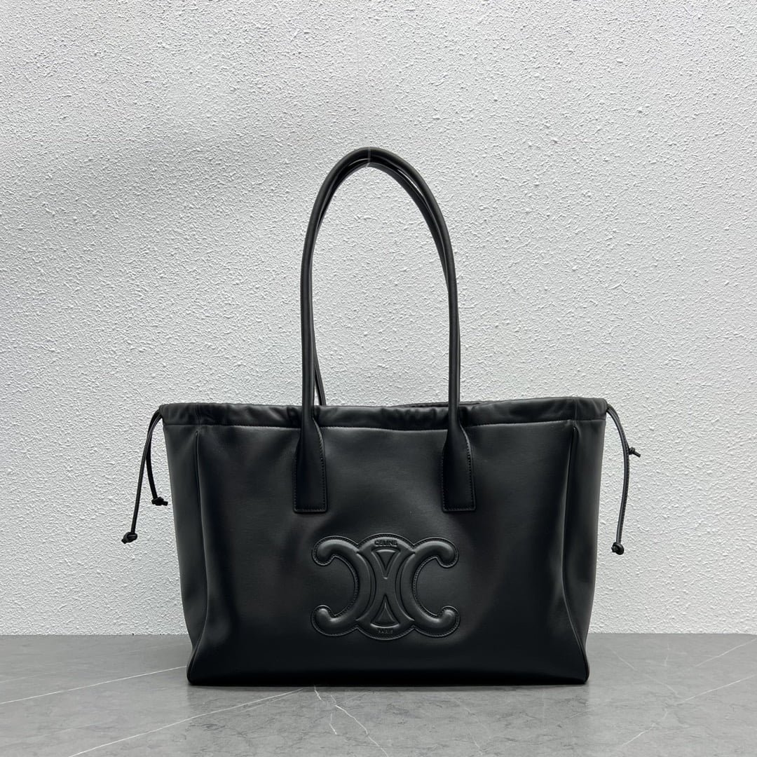 a1679397828095_1500 CELINE CABAS TRIOMPHE Draw the rope Tote Bag Shoulder bag Black Size: 44 * 28 * 18cm - 图片 1