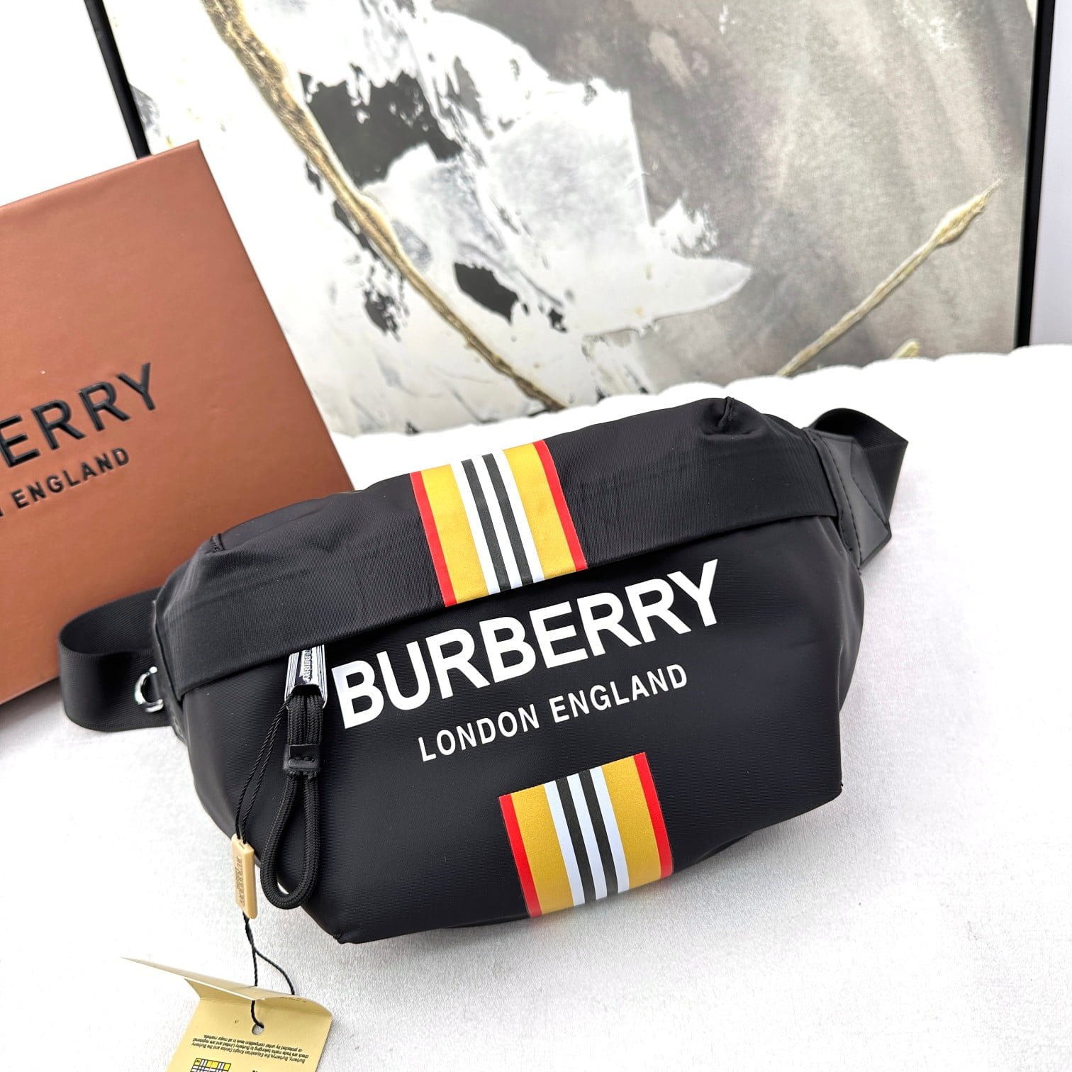 a1679724213488_0551 Burberry canvas Chest pack bag size: 16*30cm - 图片 1