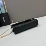 YSL Kat crocodile chain strap shoulder bag with gold hardware 7219 black size: 20*14*5cm/24*15*6cm - 图片 6