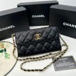 Chanel Rhombus cowhide chain crossbody bag black 8001 size: 18*10.5*3.5 cm
