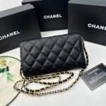 Chanel Rhombus cowhide chain crossbody bag black 8001 size: 18*10.5*3.5 cm - 图片 3