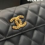 Chanel Rhombus cowhide chain crossbody bag black 8001 size: 18*10.5*3.5 cm - 图片 4