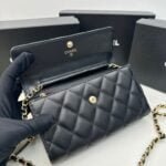 Chanel Rhombus cowhide chain crossbody bag black 8001 size: 18*10.5*3.5 cm - 图片 5