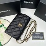 Chanel Rhombus cowhide chain crossbody bag black 8001 size: 18*10.5*3.5 cm - 图片 7
