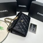 Chanel Rhombus cowhide chain crossbody bag black 8001 size: 18*10.5*3.5 cm - 图片 8