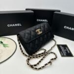 Chanel Rhombus caviar cowhide chain crossbody bag black 8001 size: 18*10.5*3.5 cm - 图片 2