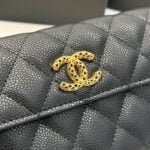 Chanel Rhombus caviar cowhide chain crossbody bag black 8001 size: 18*10.5*3.5 cm - 图片 5