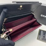 Chanel Rhombus caviar cowhide chain crossbody bag black 8001 size: 18*10.5*3.5 cm - 图片 7