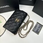 Chanel Rhombus caviar cowhide chain crossbody bag black 8001 size: 18*10.5*3.5 cm - 图片 8