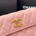 Chanel Rhombus caviar cowhide chain crossbody bag pink 8001 size: 18*10.5*3.5 cm - 图片 4