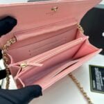 Chanel Rhombus caviar cowhide chain crossbody bag pink 8001 size: 18*10.5*3.5 cm - 图片 6