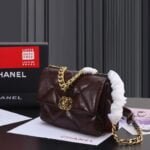 Chanel Wine red oil wax skin Chain crossbody bag Size：26cm - 图片 2