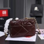 Chanel Wine red oil wax skin Chain crossbody bag Size：26cm - 图片 3