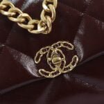 Chanel Wine red oil wax skin Chain crossbody bag Size：26cm - 图片 5