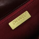Chanel Wine red oil wax skin Chain crossbody bag Size：26cm - 图片 8