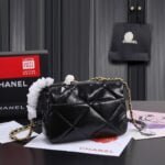 Chanel black oil wax leather Chain crossbody bag Size：26cm - 图片 3