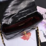 Chanel black oil wax leather Chain crossbody bag Size：26cm - 图片 7