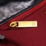 Chanel black oil wax leather Chain crossbody bag Size：26cm - 图片 9