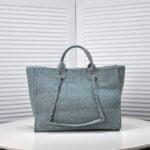 Chanel new beach bag denim bag Blue with little wallet size: 48*38*30*14cm - 图片 4