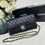 Chanel chain crossbody bag diamond and litchi cowhide Black 50098 size: 19*10*3.5㎝