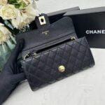 Chanel chain crossbody bag diamond and litchi cowhide Black 50098 size: 19*10*3.5㎝ - 图片 6