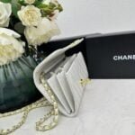 Chanel chain crossbody bag diamond and litchi cowhide White 50098 size: 19*10*3.5㎝ - 图片 8