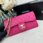 Chanel chain crossbody bag diamond and litchi cowhide Rose red 50098 size: 19*10*3.5㎝ - 图片 2