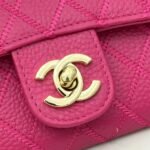 Chanel chain crossbody bag diamond and litchi cowhide Rose red 50098 size: 19*10*3.5㎝ - 图片 5