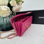 Chanel chain crossbody bag diamond and litchi cowhide Rose red 50098 size: 19*10*3.5㎝ - 图片 6