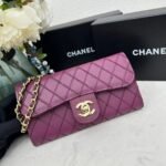 Chanel chain crossbody bag diamond and litchi cowhide purple 50098 size: 19*10*3.5㎝ - 图片 2